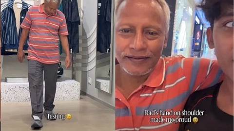 A son surprised his father with shoes bought from his first earnings, and the emotional video has gone viral on social media.