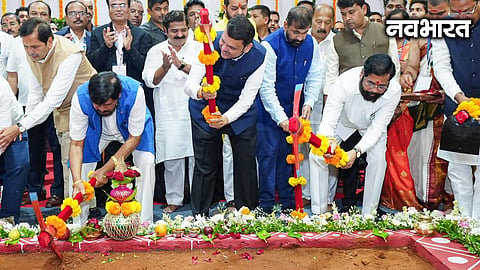 Bhumipujan performed for Anna Bhau Sathe memorial in Ghatkopar. CM Fadnavis and Dy CM Shinde announced the ₹300 crore project, targeted for completion by July 2029.