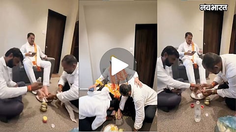 nana patole viral video supporters wash feet with milk sparks controversy
