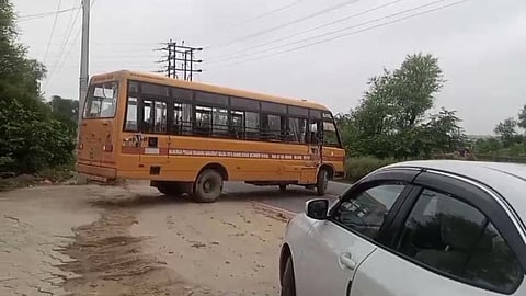 Three Schoolgirls Seriously Injured School Bus Accident with Tractor Trolley in Mathura