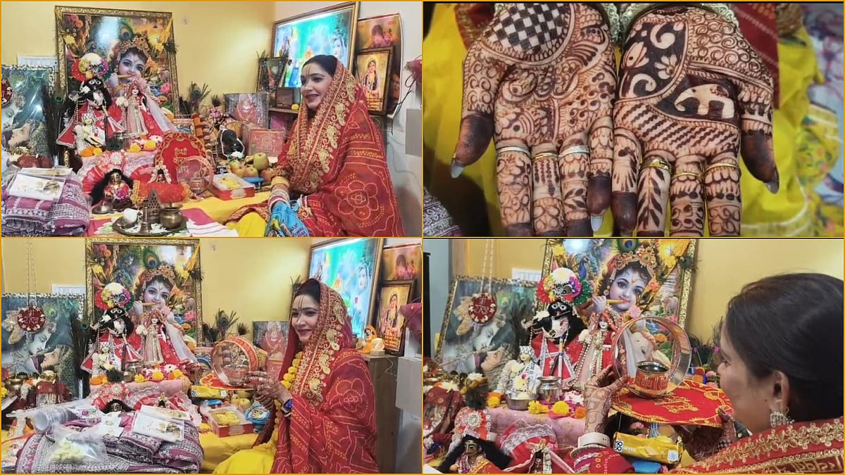 मथुरा: ठाकुर बांके बिहारी को पति मानकर देवी इंदुलेखा ने रखा करवाचौथ का व्रत