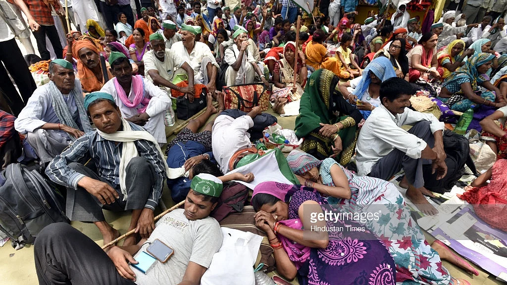 मंदसौर में किसानों पर फायरिंग के खिलाफ दिल्ली के जंतर-मंतर पर प्रदर्शन / फोटो: Hindustan Times via Getty Images