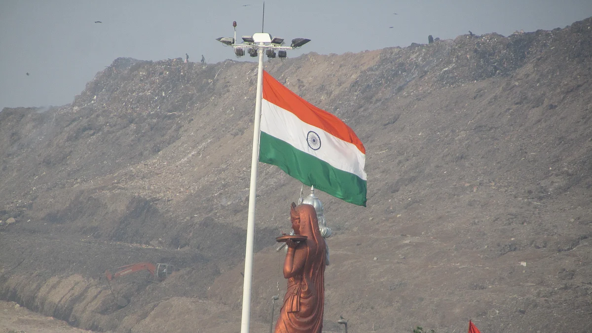 दिल्ली में कचरे का ढेर