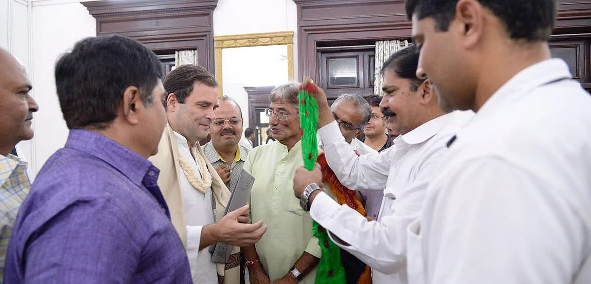जामनगर में समर्थकों के साथ राहुल गांधी/ फोटो: Twitter 