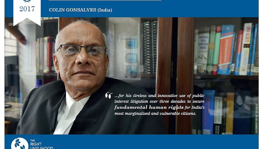 कॉलिन गोंजाल्विस अल्टरनेटिव नोबेल पुरस्कार से सम्मानित