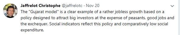 मशहूर राजनीति शास्त्री क्रिस्टोफ जैफरलॉ ने उठाए गुजरात के विकास मॉडल पर सवाल, कहा, ‘रोजगारविहीन विकास की मिसाल’