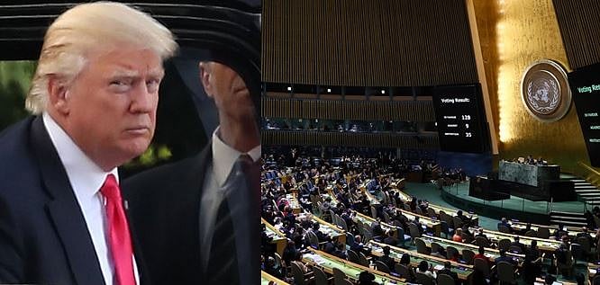 ट्रंप को जबरदस्त झटका, येरुशलम पर संयुक्त राष्ट्र में भारत समेत 128 देशों ने ठेंगा दिखाया