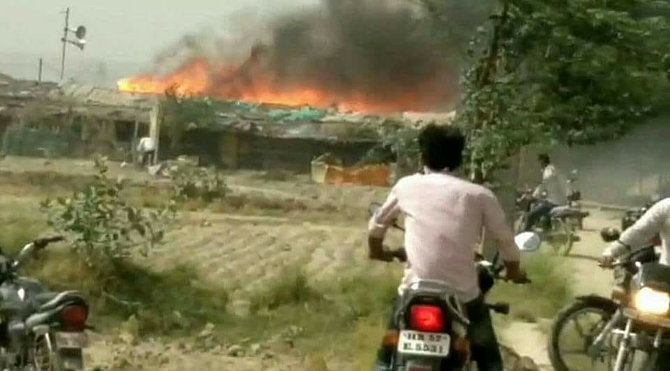 दिल्ली के बाद हरियाणा में रोहिंग्या मुसलमानों की झुग्गियां जलकर खाक, नूह में 57 परिवार बेघर