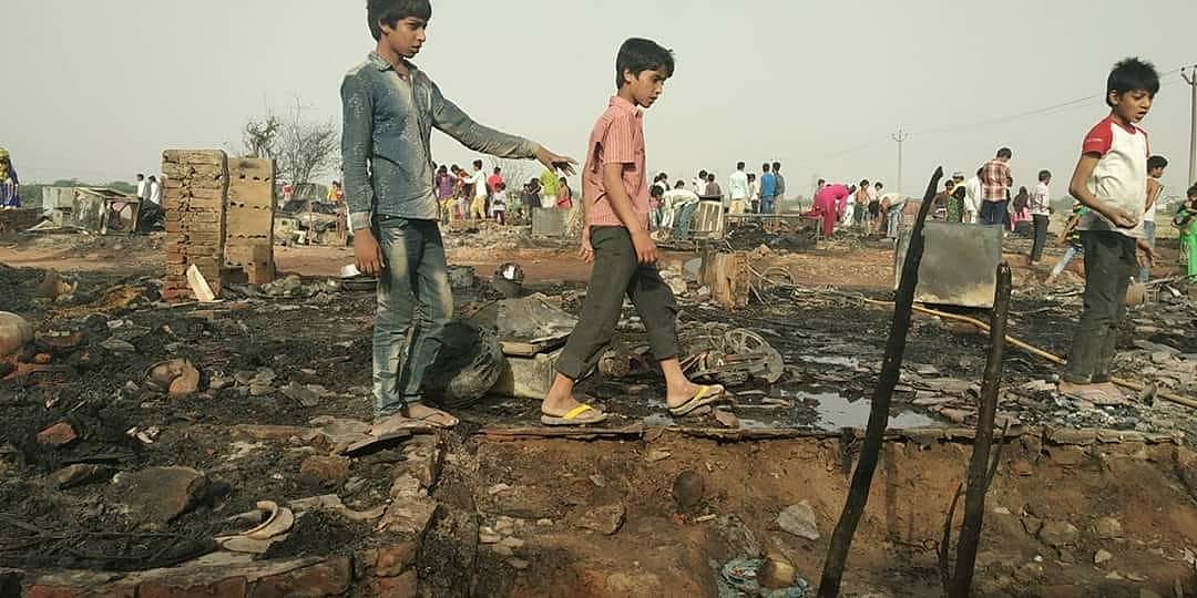 दिल्ली के बाद हरियाणा में रोहिंग्या मुसलमानों की झुग्गियां जलकर खाक, नूह में 57 परिवार बेघर