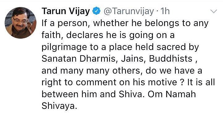 बीजेपी के पूर्व सांसद तरुण विजय ने की राहुल की तारीफ, पीएम मोदी पर साधा निशाना, बाद में बयान से पलटे