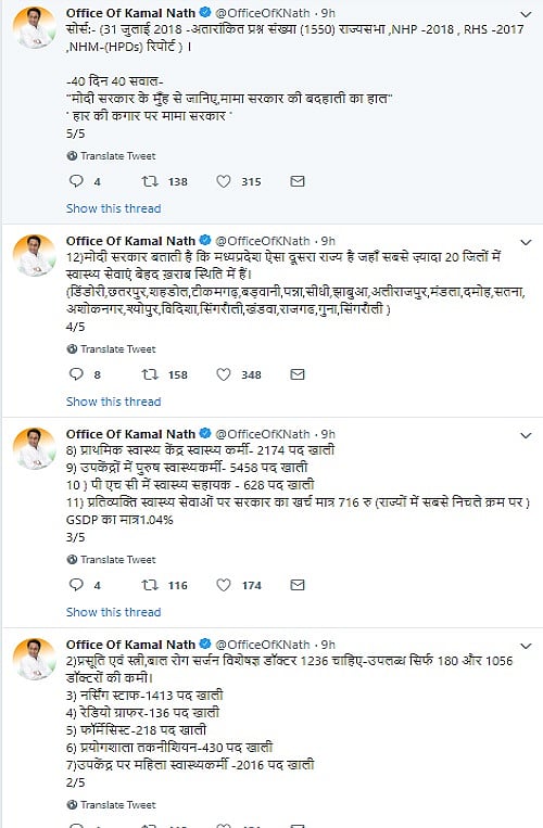 मध्य प्रदेशः शिवराज के खिलाफ ‘सवाल चालीसा’, कांग्रेस अगले 40 दिन तक पूछेगी रोज़ एक सवाल