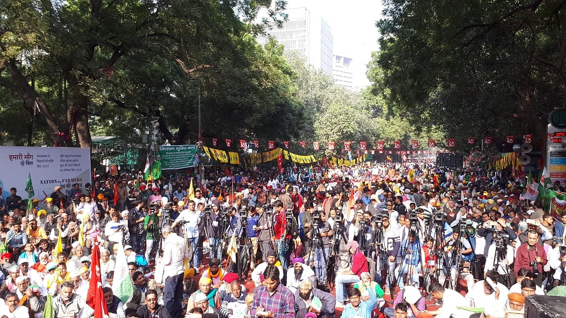 संसद मार्ग पर पहुंचा हजारों किसान&nbsp;