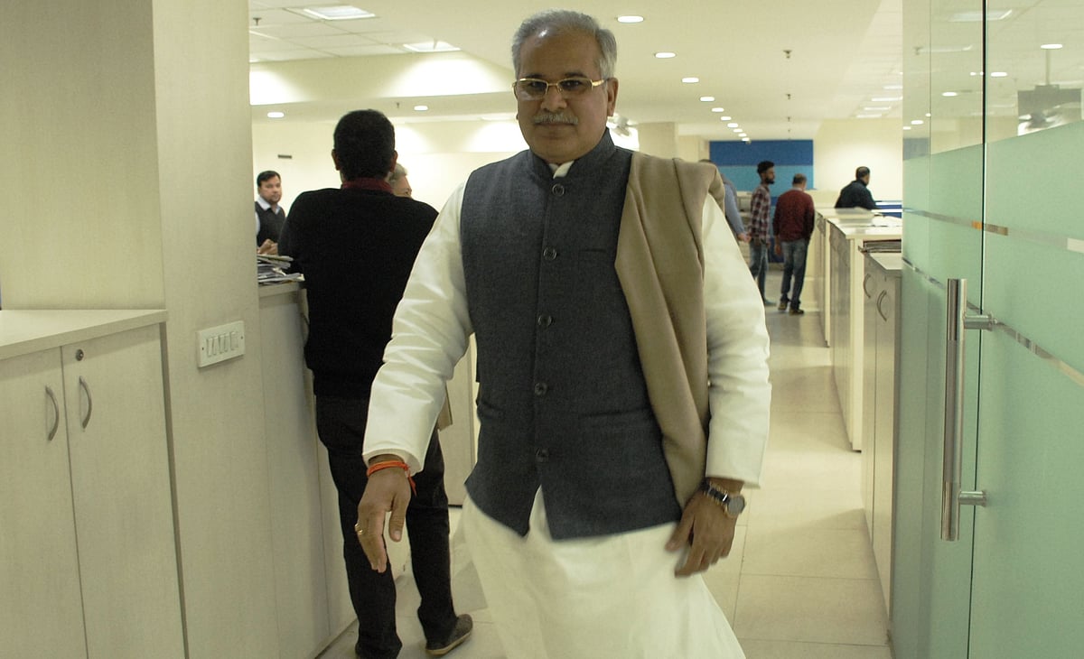 हेरल्ड हाउस पहुंचे छत्तीसगढ़ के सीएम भूपेश बघेल, समूह के पत्रकारों से की  चर्चा