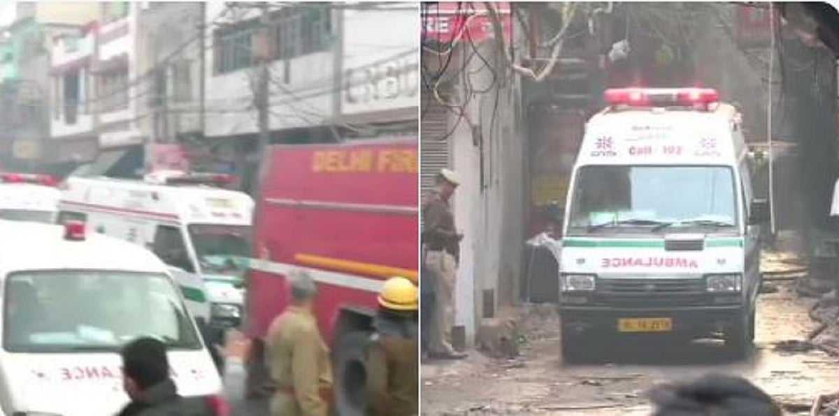 दिल्ली: अनाज मंडी के पास फैक्ट्री में आग से कोहराम, 43 की मौत, कई लोगों की हालत नाजुक