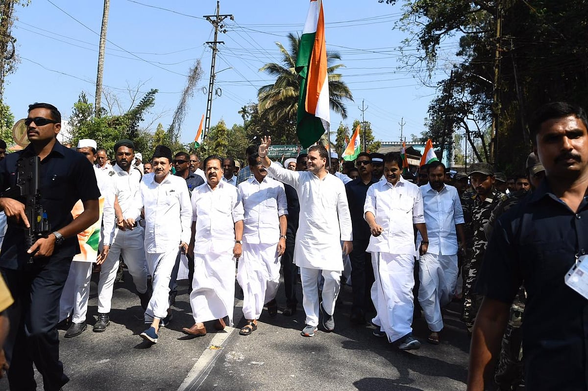  संविधान बचाओ मार्च: केरल में राहुल बोले- नाथूराम गोडसे और नरेंद्र मोदी एक ही विचारधारा में करते हैं विश्वास