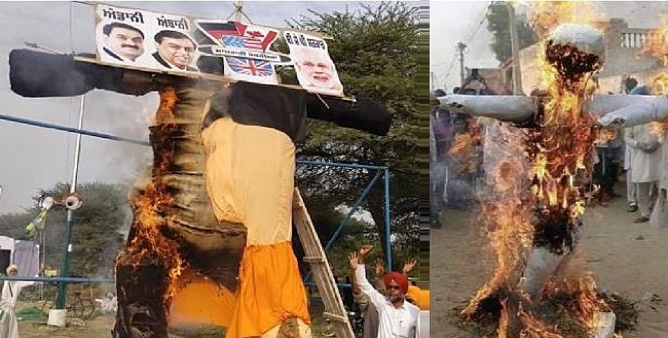 कृषि कानून के खिलाफ विजयादशमी पर PM, अडानी-अंबानी का किसानों ने फूंका पुतला तो राहुल बोले- ये गुस्सा बेहद खतरनाक