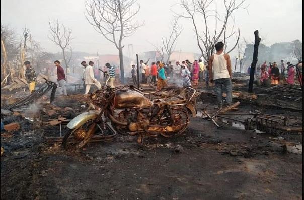 हरियाणाः पंचकूला में 200 झुग्गियां जलकर राख, दिवाली के दिन खाक हो गई सारी जमापूंजी
