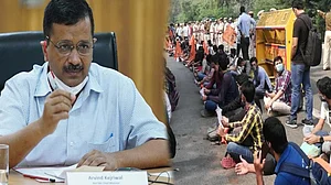 मौसम में बदलाव भी नहीं तोड़ पाया छात्रों का हौसला, धरने पर ही पढ़-पढ़ा रहे जीबी पंत इंजीनियरिंग कॉलेज के छात्र