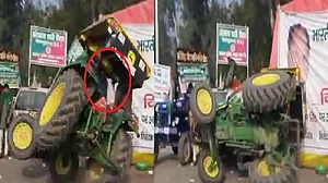वीडियो: ट्रैक्टर मार्च के दौरान बड़ा हादसा! चिल्ला बॉर्डर पर स्टंट करते समय पलटा ट्रैक्टर