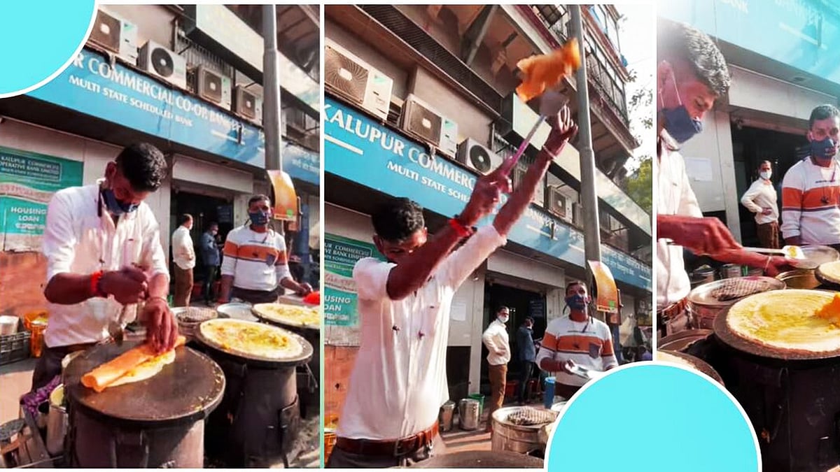वीडियो: मुंबई के इस इलाके में मिल रहा है Flying Dosa, परोसने का तरीका देख दुनिया हैरान!