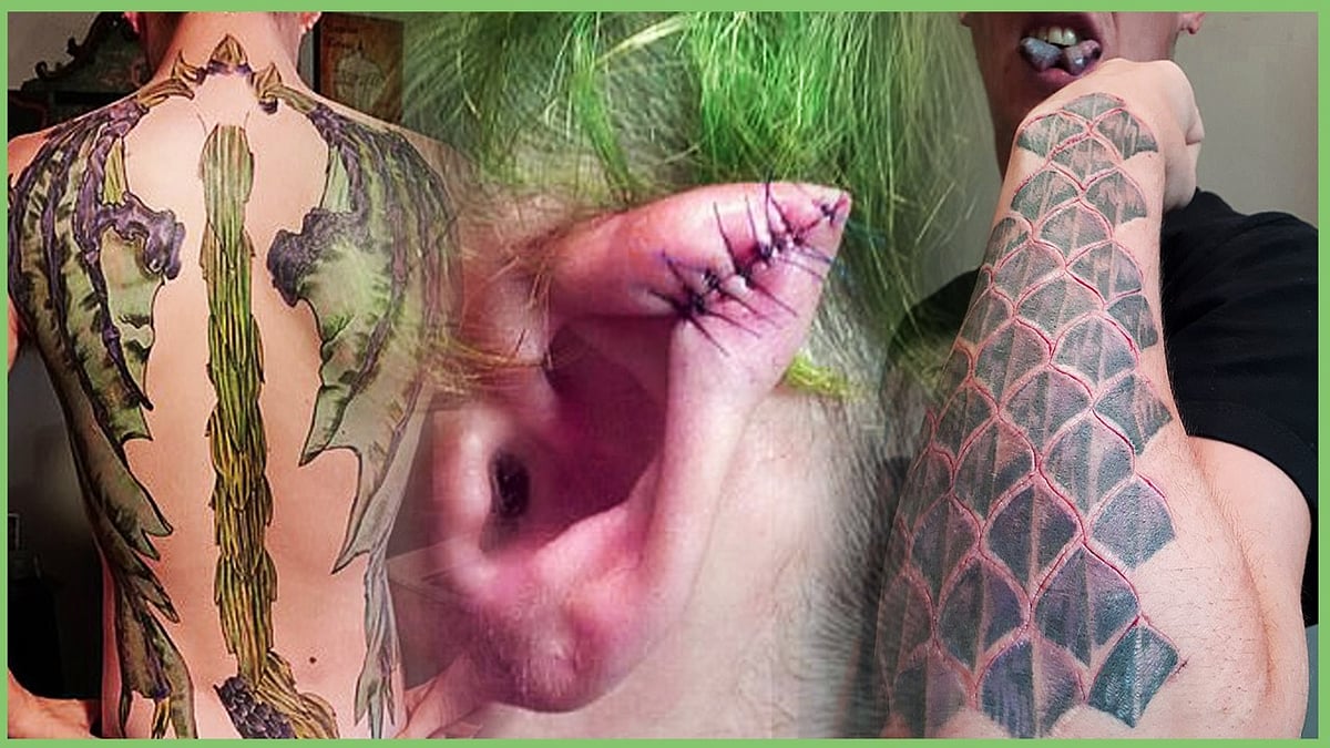 वीडियो: रियल लाइफ ड्रैगन है ये शख्स! केंचुली जैसी बदल दी चमड़ी, कटवाए जीभ-कान, देखकर दहल जाएगा आपका दिल!