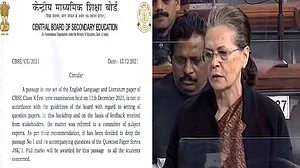सोनिया गांधी द्वारा संसद में आवाज उठाने के बाद CBSE ने मानी अपनी गलती, 10वीं के प्रश्न पत्र से विवादित सवाल को हटाया