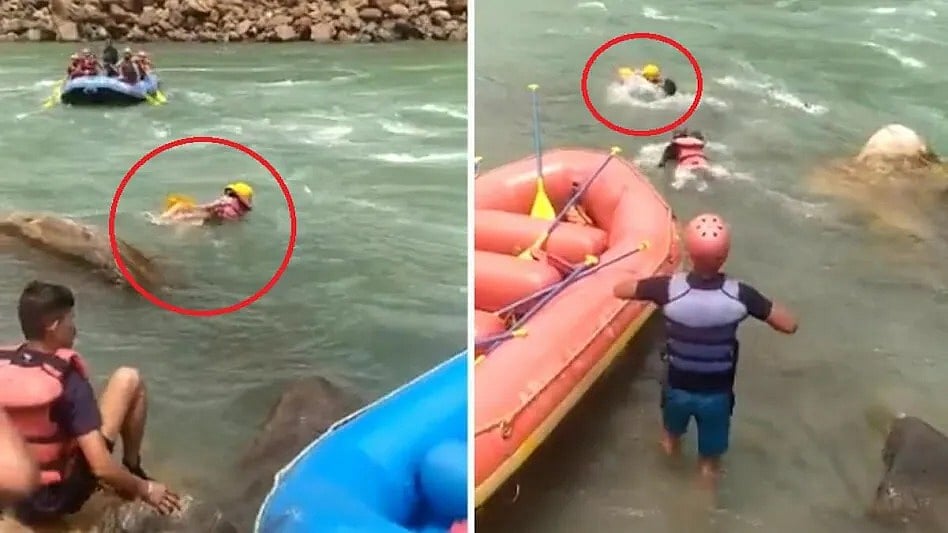 वीडियो: ऋषिकेश में 'देवदूत' बनकर आए सेना के जवान, रिवर राफ्टिंग के दौरान गंगा में बही दो लड़कियों को बचाया 