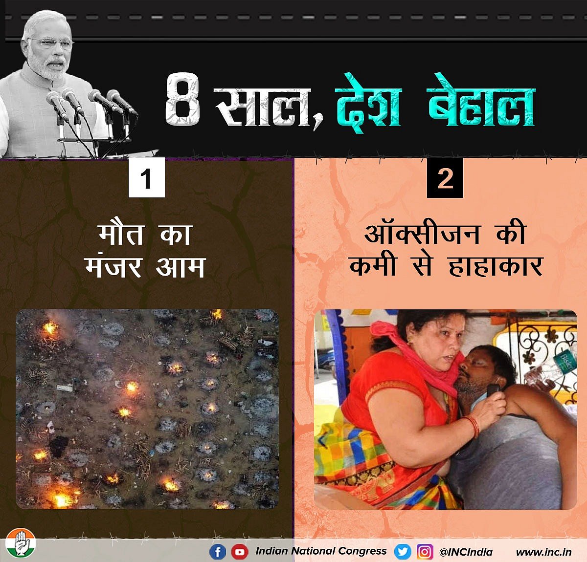 मोदी सरकार के 8 साल: कांग्रेस बोली- 8 साल देश बेहाल, सभी मोर्चों पर फेल रही BJP सरकार, शासन से जनता त्रस्त