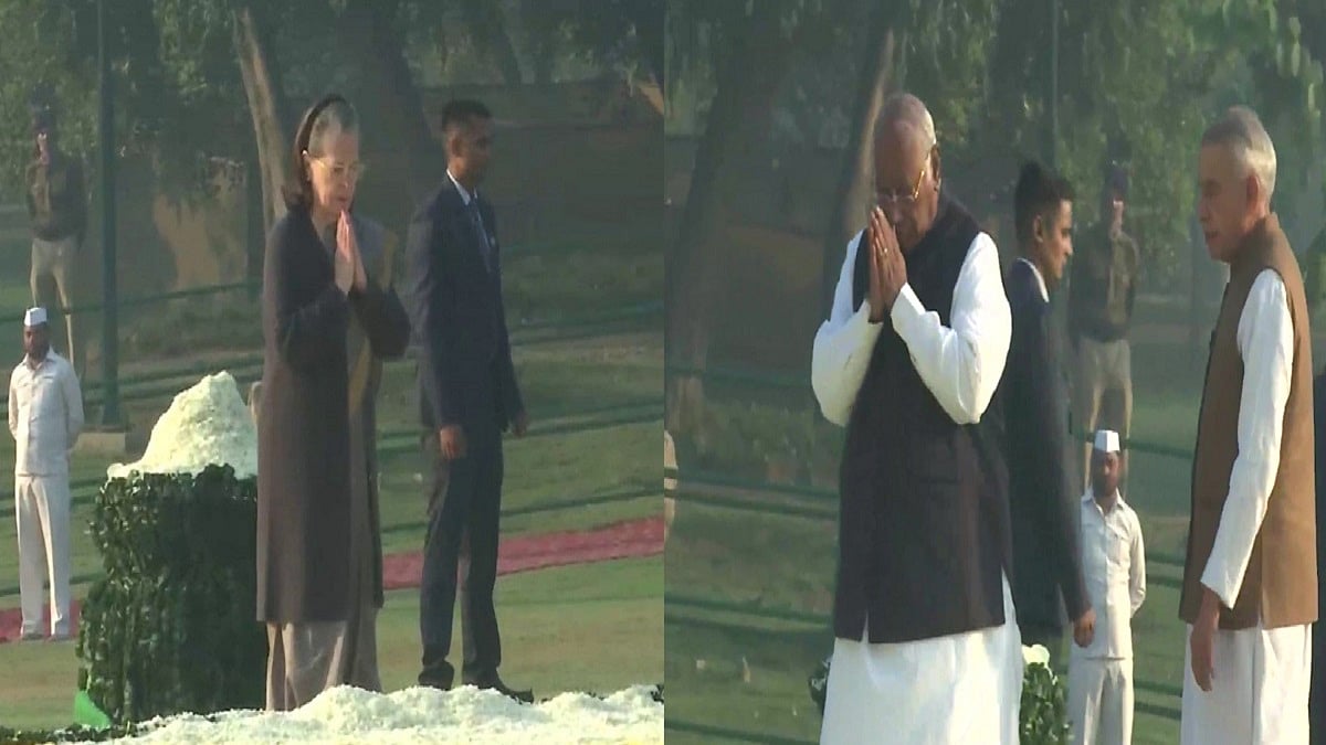 पूर्व पीएम इंदिरा गांधी की जयंती, सोनिया गांधी और मल्लिकार्जुन खड़गे पहुंचे शक्ति स्थल, पुष्पांजलि अर्पित की