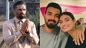 एक-दूजे के हुए अथिया शेट्टी और केएल राहुल, ससुर सुनील शेट्टी ने शादी के बाद मीडिया को बांटी मिठाई