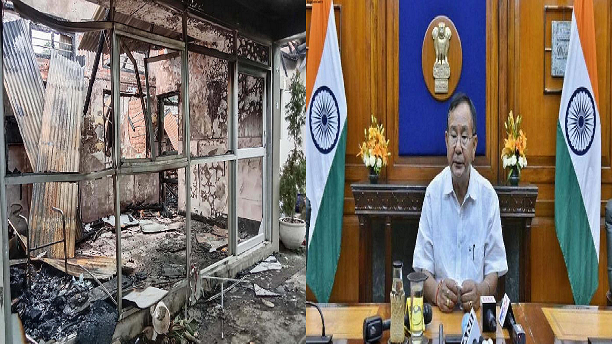 इंफाल में केंद्रीय मंत्री आरके रंजन सिंह के आवास पर पेट्रोल बम फेंका गया।