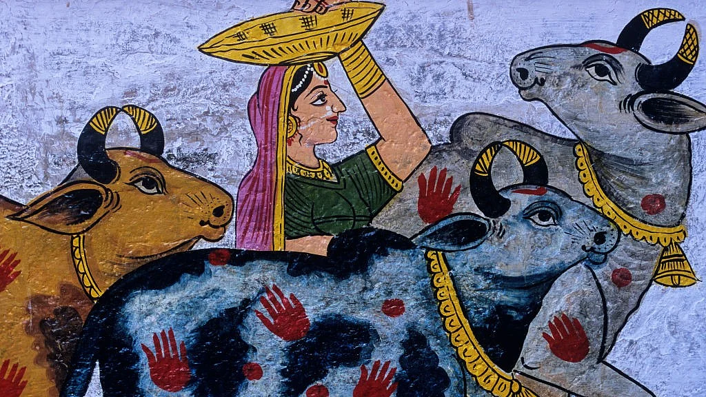 राजस्थान के उदयपुर में बनी एक कलाकृति (फोटो -Getty Images)