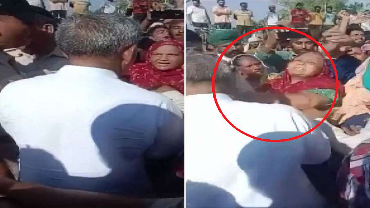 हरियाणा में JJP विधायक को महिला ने जड़ा थप्पड़।