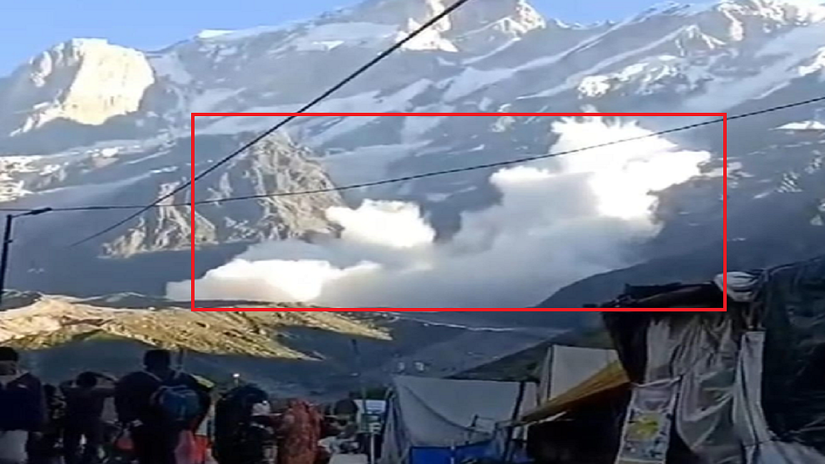 केदारनाथ में एवलांच।