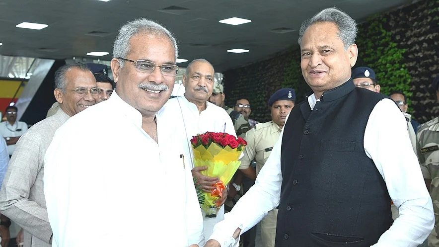 राजस्थान और छत्तीसगढ़ में फिर आ रही है कांग्रेस की सरकार