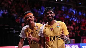 AsianGames2023: पहली बार बैडमिंटन के पुरुष युगल के फाइनल में भारत, सात्विक-चिराग की जोड़ी ने मेडल किया पक्का