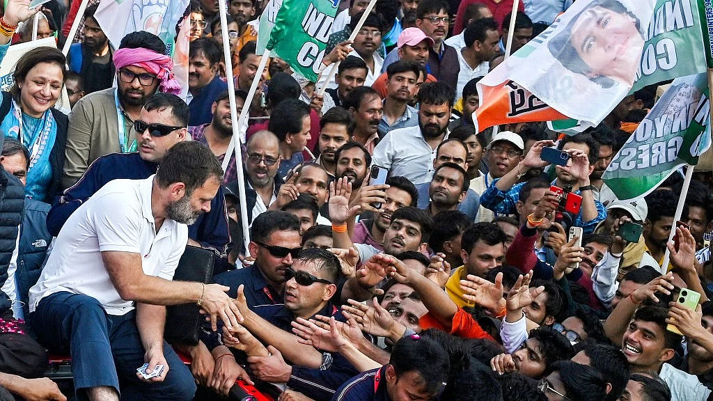 भारत जोड़ो न्याय यात्रा के दौरान प्रयागराज में राहुल गांधी (फोटो - Getty Images)