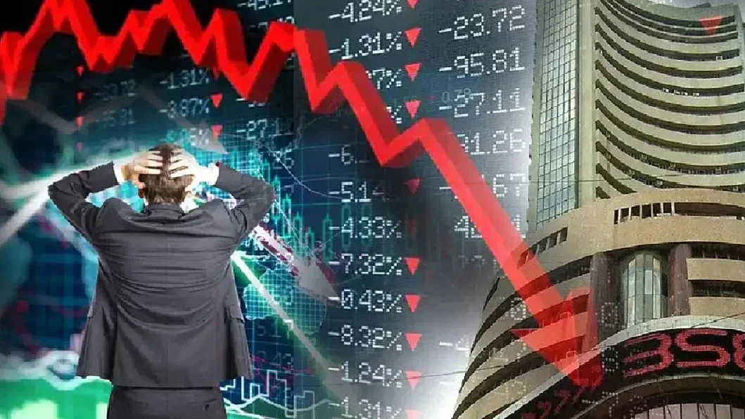 शेयर बाजार धड़ाम, निवेशकों के 8 लाख करोड़ रुपये डूबे