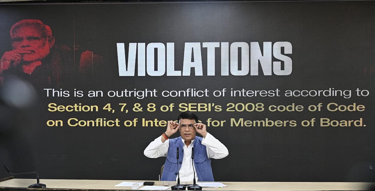 SEBI प्रमुख पर फिर कांग्रेस का आरोप, 'जांच के दायरे में हैं जो कंपनियां, उनसे बुच ने लिया किराया, जो भ्रष्टाचार...'