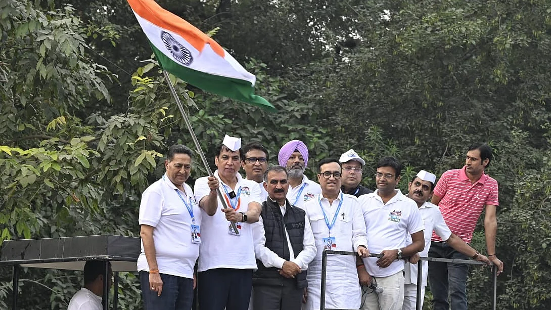 दिल्ली कांग्रेस ने राजघाट से 'न्याय यात्रा' की शुरुआत की, सभी 70 विधानसभा क्षेत्रों से होकर गुजरेगी (फोटोः विपिन)