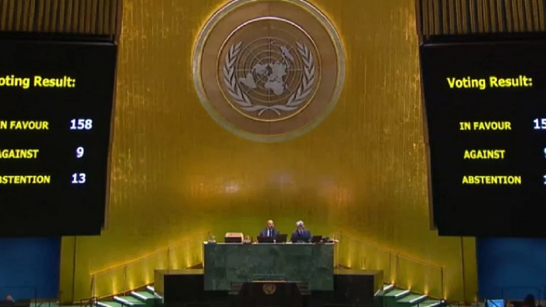 संयुक्त राष्ट्र महासभा में गाजा में युद्धविराम के लिए प्रस्ताव पारित, भारत ने किया समर्थन, अमेरिका ने किया विरोध