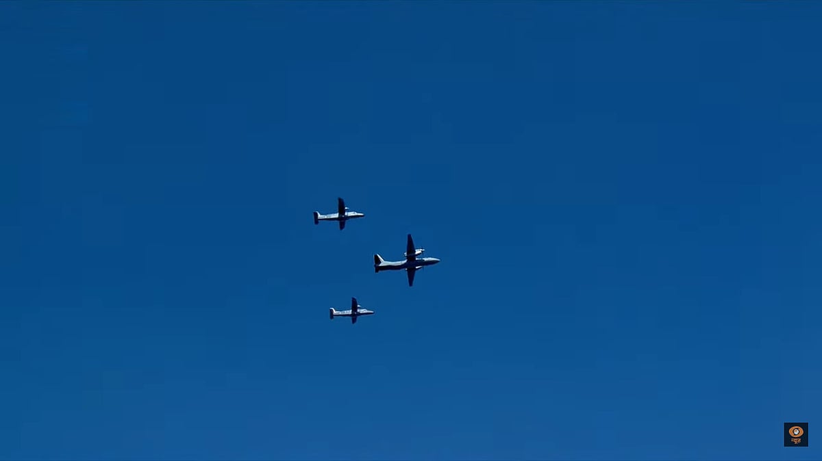 गणतंत्र दिवस: कर्तव्य पथ पर आसमान में दिखी भारत की ताकत, 22 लड़ाकू विमानों समेत कुल 40 विमानों ने किया फ्लाई पास्ट