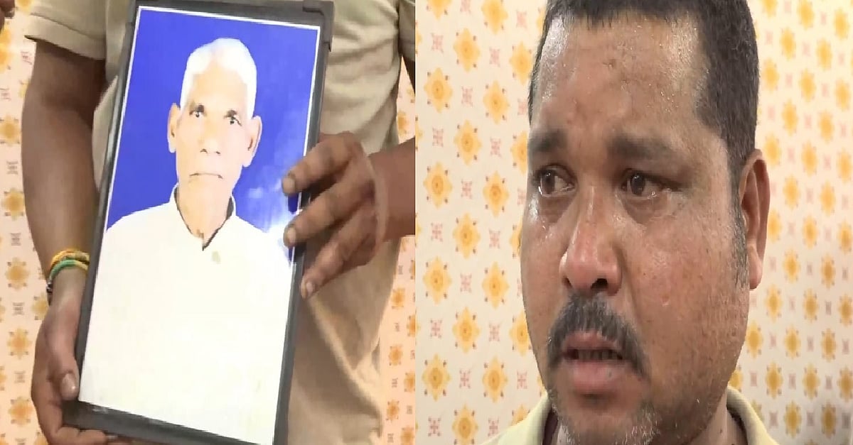 जय सिंह की तलाश में प्रयागराज पहुंचे बेटे और दामाद (फोटो: नवजीवन)