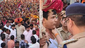 यूपी: बिना इजाजत कलश यात्रा निकाल रहे BJP विधायक ने पुलिस को दी धमकी! कहा- 'तेरी मां ने दूध पिलाया है तो...'