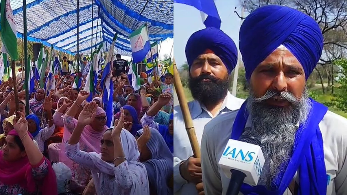 पंजाब में किसानों का बड़ा प्रदर्शन
