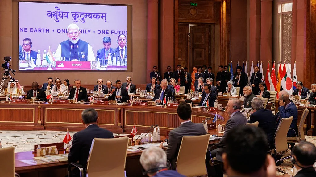 2023 में दिल्ली में हुए जी-20 शिखर सम्मेलन में प्रधानमंत्री नरेंद्र मोदी (फोटो : Getty Images)