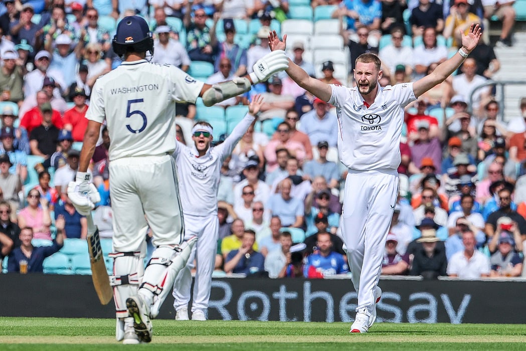 INDvsENG: ओवल टेस्ट में भारत की पहली पारी 224 रन पर सिमटी, गस एटकिंसन ने झटके 5 विकेट, इंग्लैंड की सधी शुरुआत