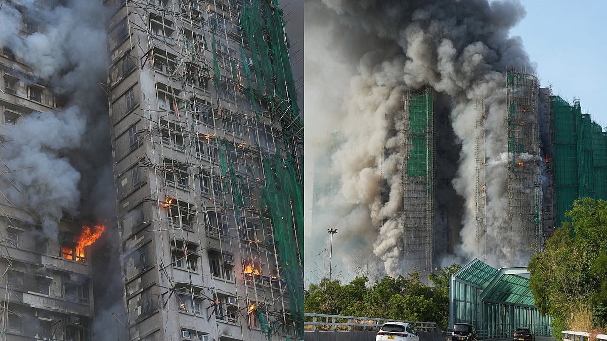 हांगकांग के ताइपो में 7 बहुमंजिला इमारतों में भीषण आग से कोहराम, 44 की मौत और 300 लोग लापता