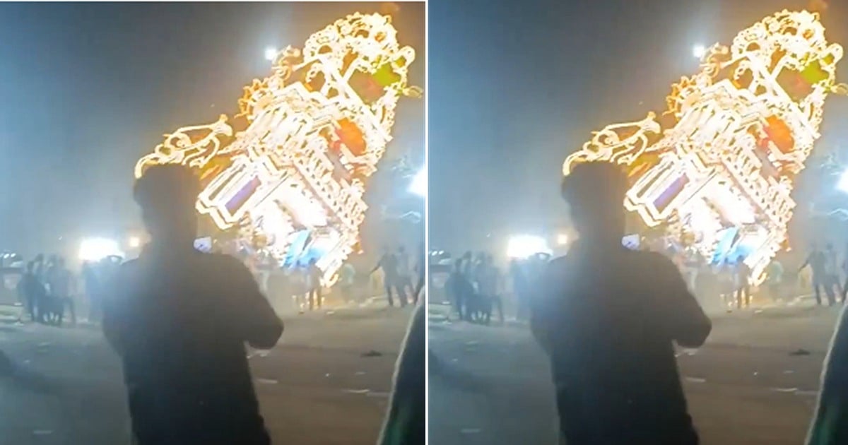 तमिलनाडु: वेल्लोर में मायाना कोल्लई उत्सव के दौरान बड़ा हादसा, 60 फीट ऊंचा रथ पलटा, 7 गंभीर रूप से घायल