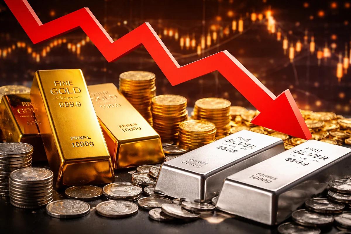 Gold Silver Price: सोना-चांदी दोनों की कीमतों में गिरावट, करीब 2 प्रतिशत तक फिसले दाम, जानें आगे कैसा रहेगा बाजार का हाल?